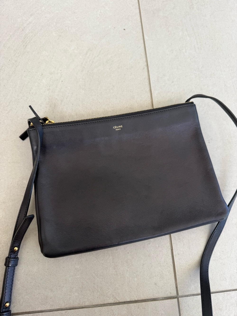 Celine Black Trio Crossbody Bag